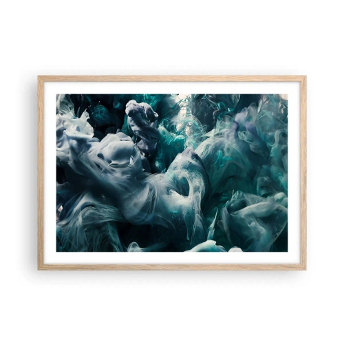 Affiche dans un chêne clair - Poster - Mouvement des couleurs - 70x50 cm