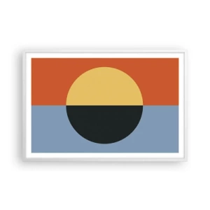 Affiche dans un cadre blanc - Poster - Composition de chaleur et de fraîcheur - 91x61 cm