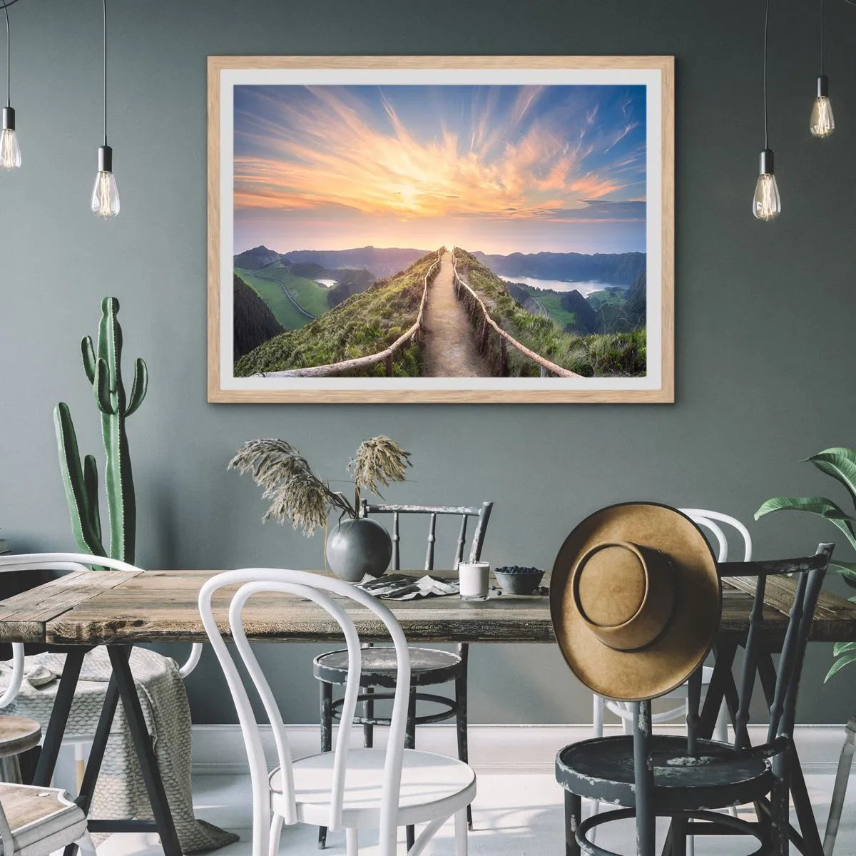 Affiche dans un chêne clair - Poster - Proche du ciel - 100x70 cm