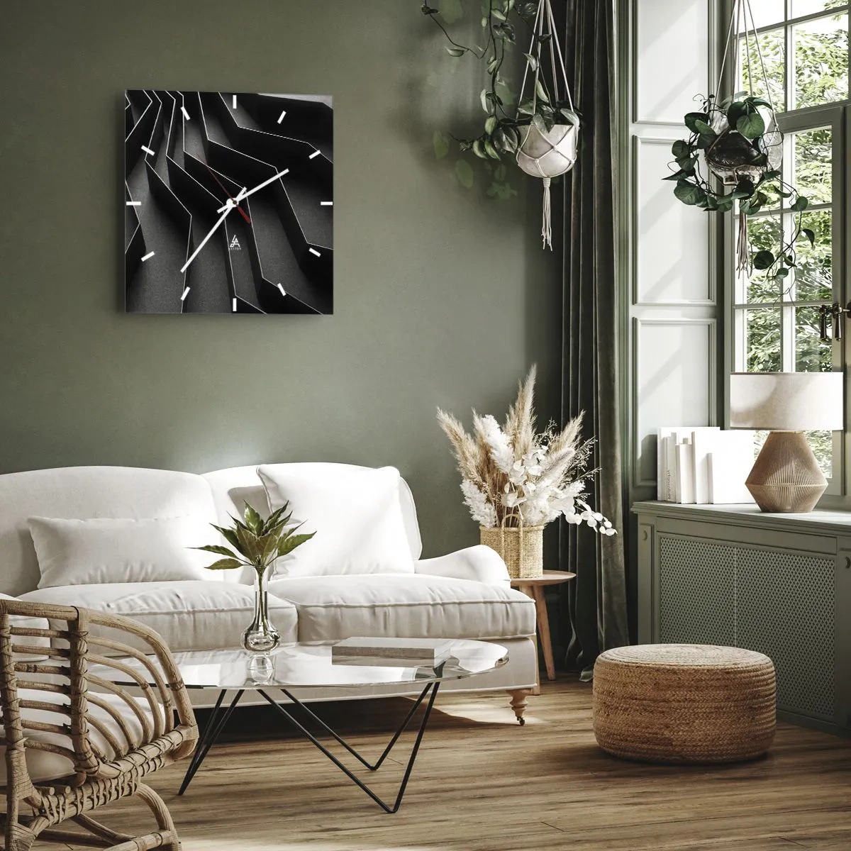 Horloge murale - Pendule murale - Ordre spatial - 40x40 cm