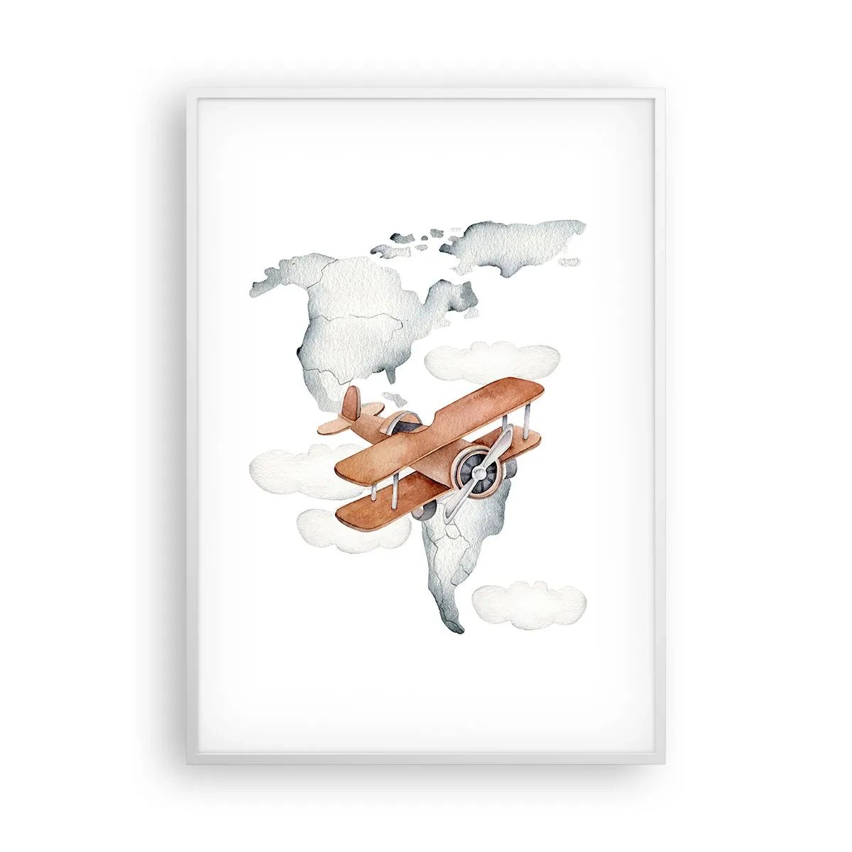 Affiche dans un cadre blanc - Poster - Dans un esprit pionnier - 70x100 cm