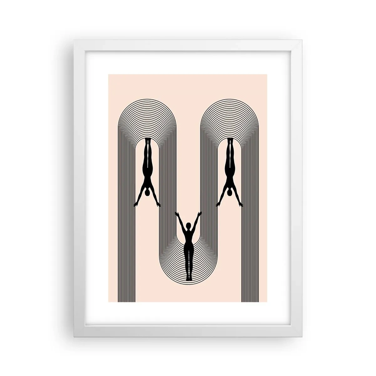 Affiche dans un cadre blanc - Poster - Les jambes en l’air - 30x40 cm