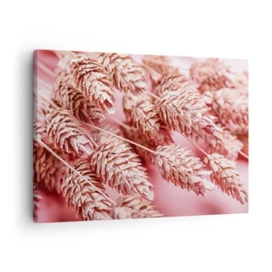 Impression sur toile - Image sur toile - Gros plan des oreilles teintées de rose - 70x50cm - Une cascade florale en rose - Décoration murale moderne pour le salon et la chambre ARTTOR