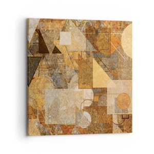 Impression sur toile - Image sur toile - Étude cubique de marron - 70x70 cm