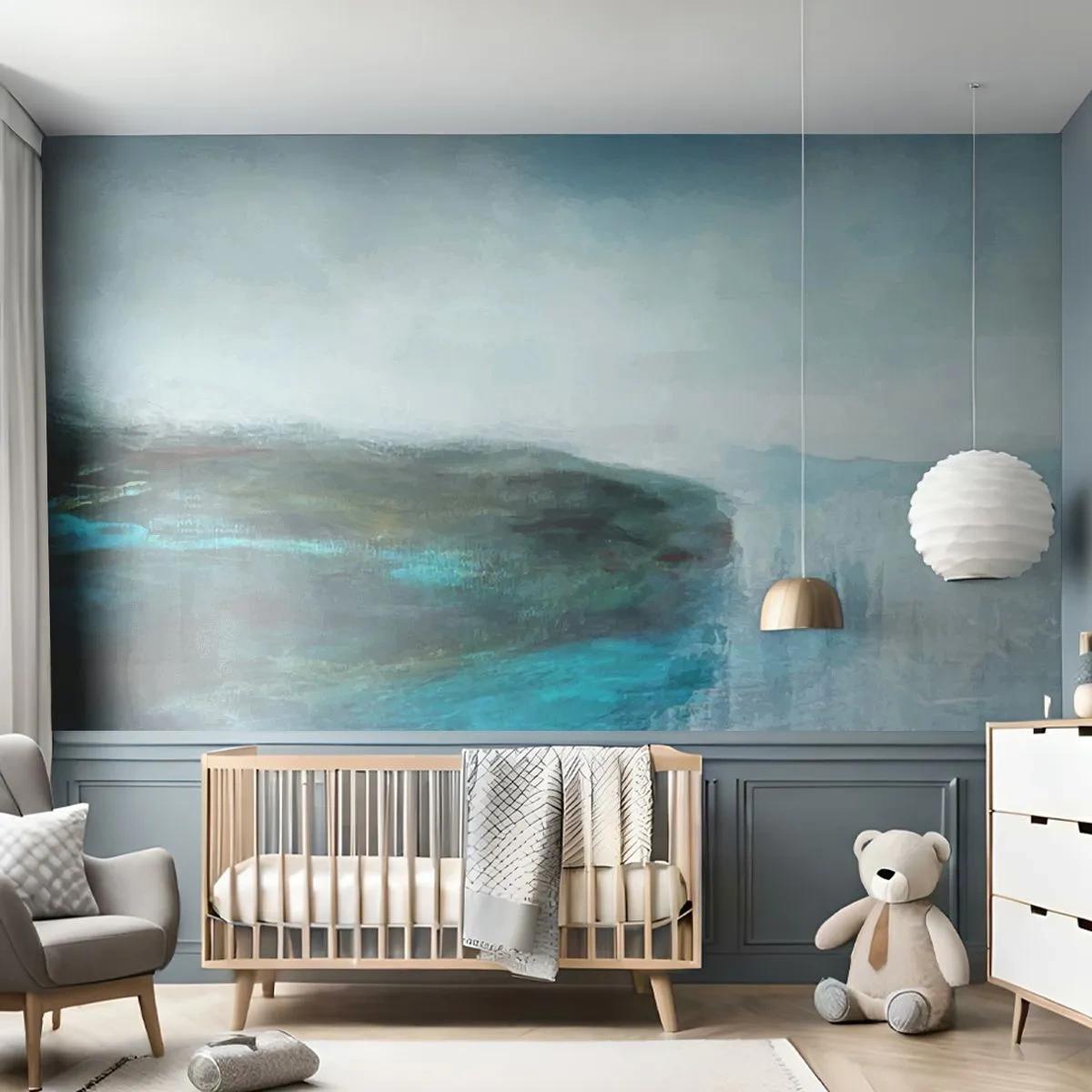 Papier Peint Photo Standard Eco - Abstraction nautique - Abstraction, Contemporain, Mer - 200x140 cm