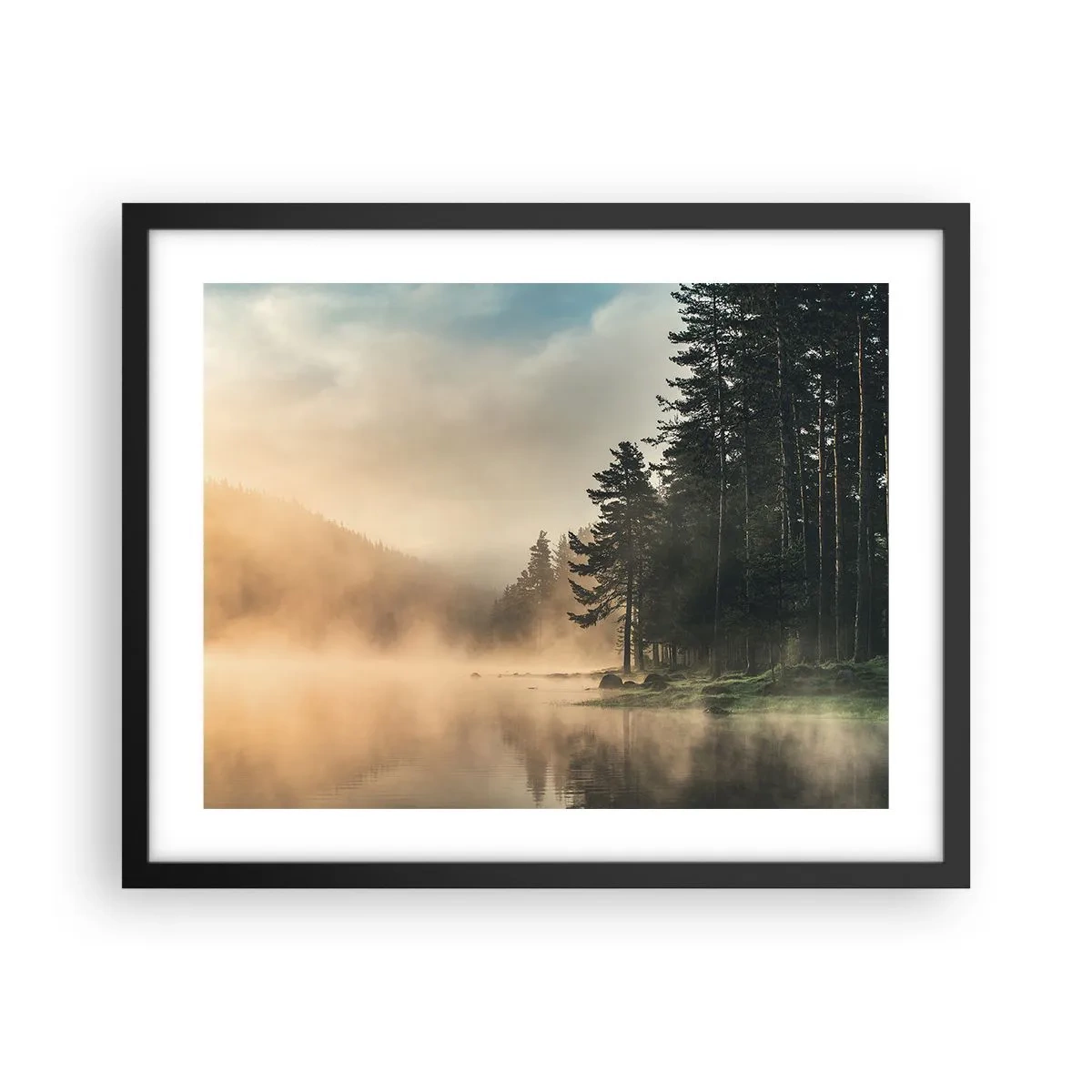 Affiche dans un cadre noir - Poster - Naissance du jour - 50x40 cm