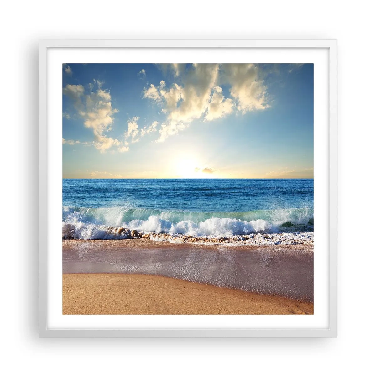 Affiche dans un cadre blanc - Poster - Mouvement et immobilité à la fois - 60x60 cm