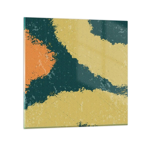 Impression sur verre - Image sur verre - Abstraction – mouvement lent - 70x70 cm