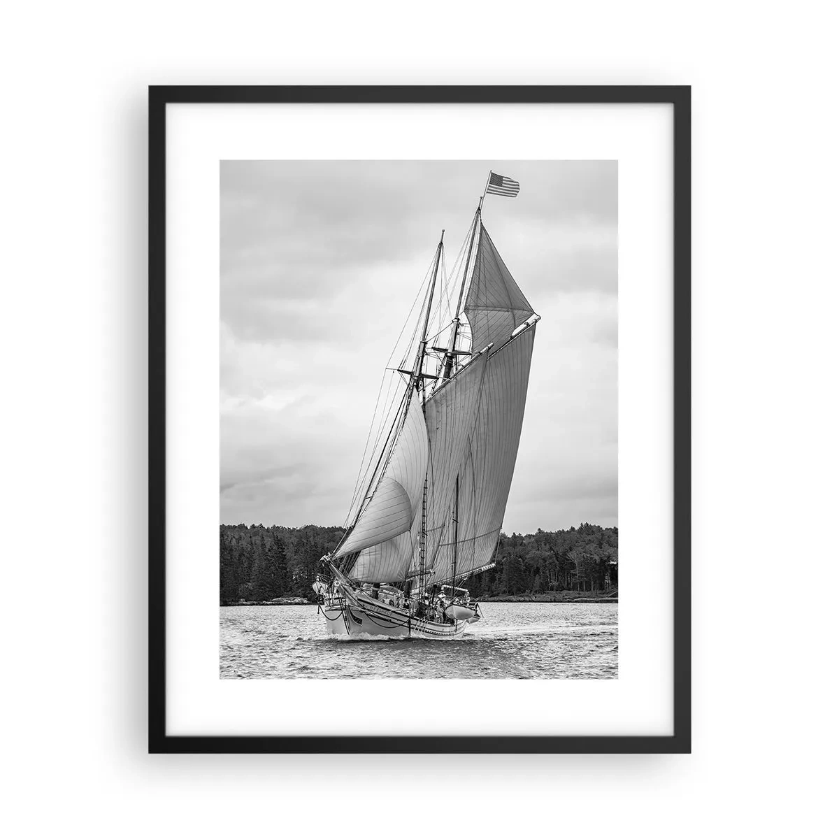 Affiche dans un cadre noir - Poster - Frères du vent - 40x50 cm