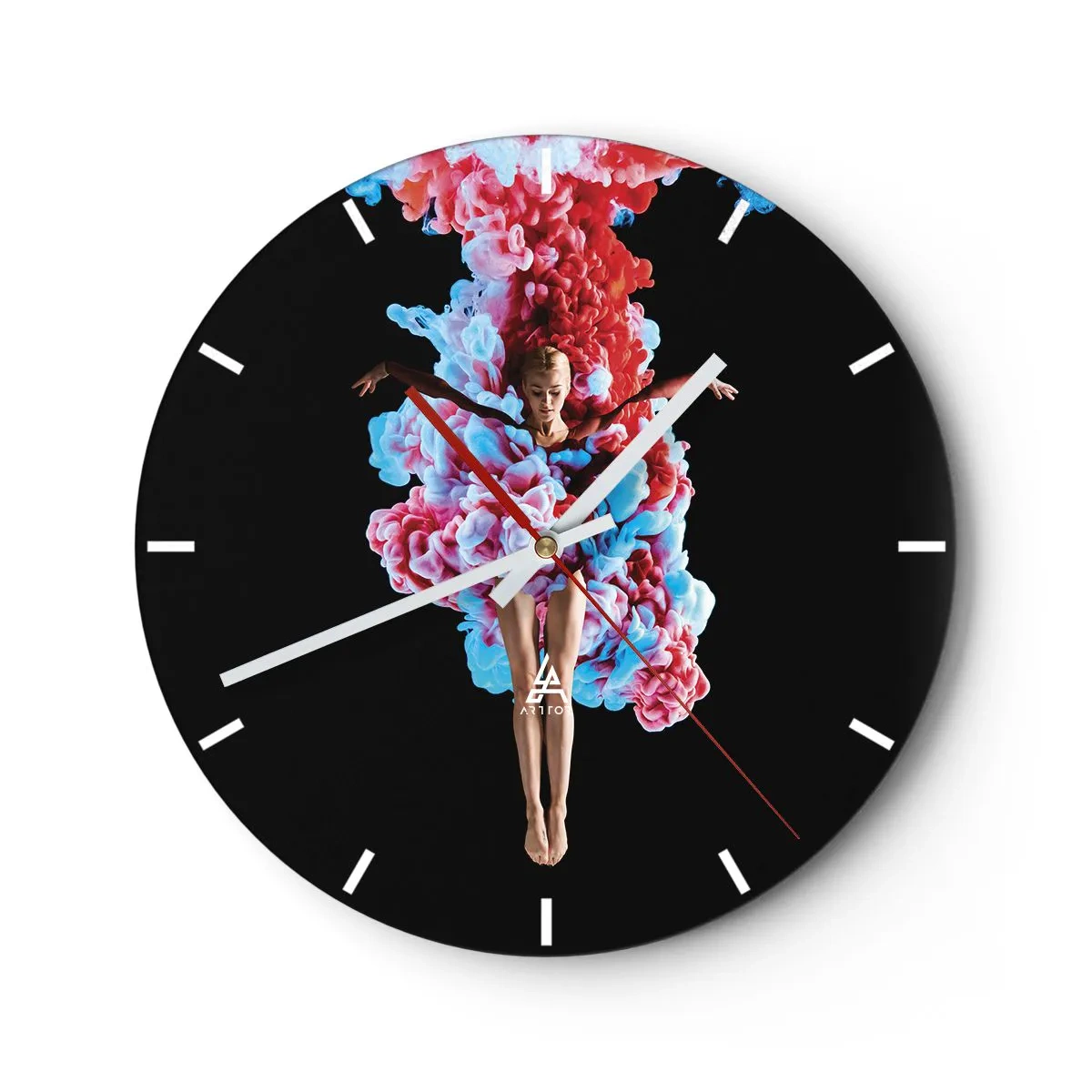 Horloge murale - Pendule murale - En pleine floraison - 40x40 cm