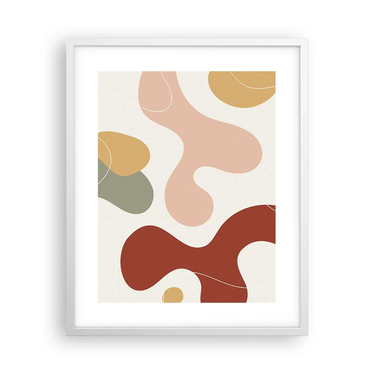 Affiche dans un cadre blanc - Poster - Entrelac - 40x50 cm