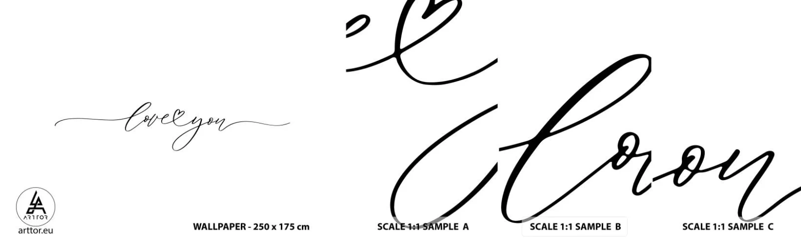 Échantillon De Papier Peint Standard Eco - Noir sur blanc - Typographie, Affirmation, Maxime - 100x30 cm