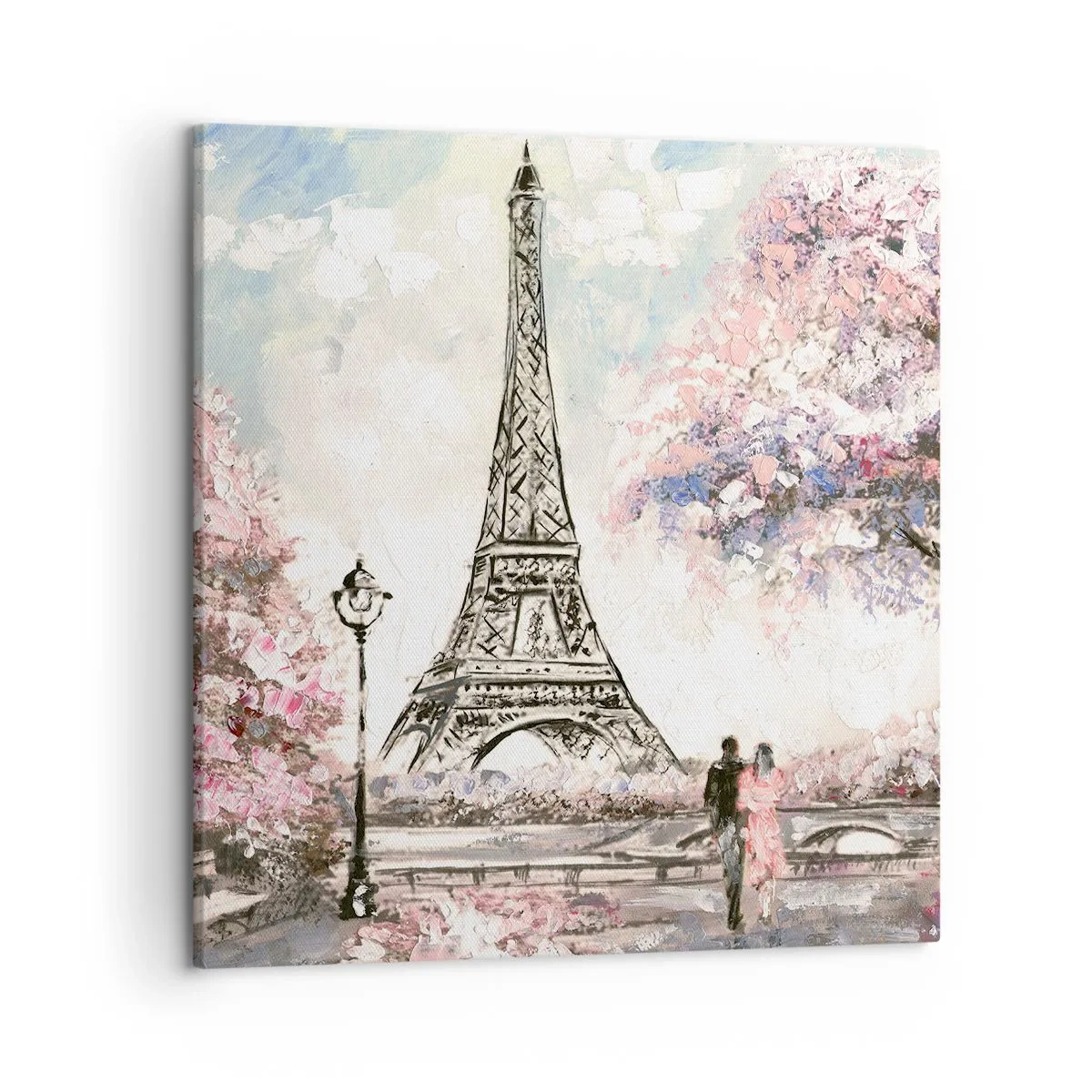 Impression sur toile - Image sur toile - Balade d'avril à Paris - 50x50 cm