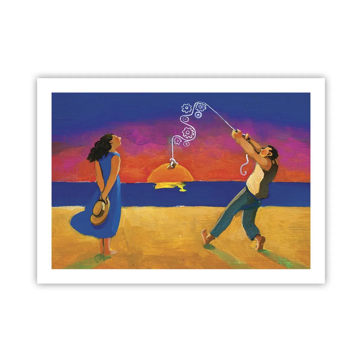 Affiche - Poster - Plus qu'une étoile dans le ciel - 70x50 cm