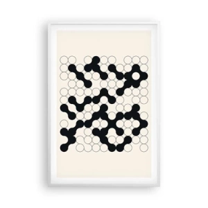 Affiche dans un cadre blanc - Poster - Jeu chinois – variation - 61x91 cm