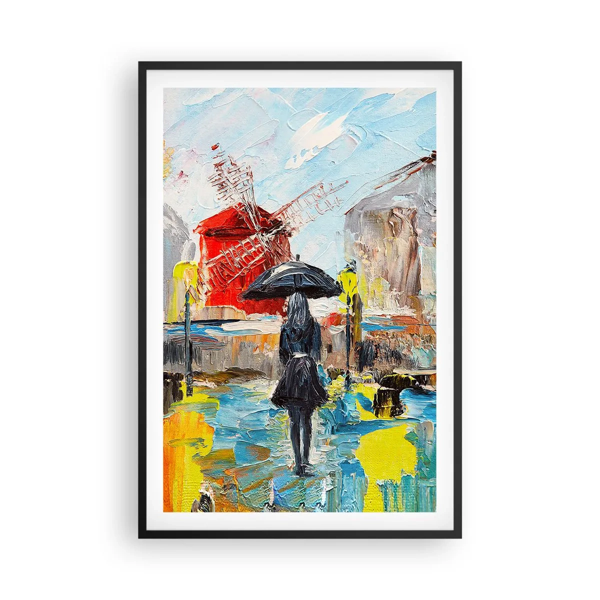 Affiche dans un cadre noir - Poster - Légende parisienne - 61x91 cm