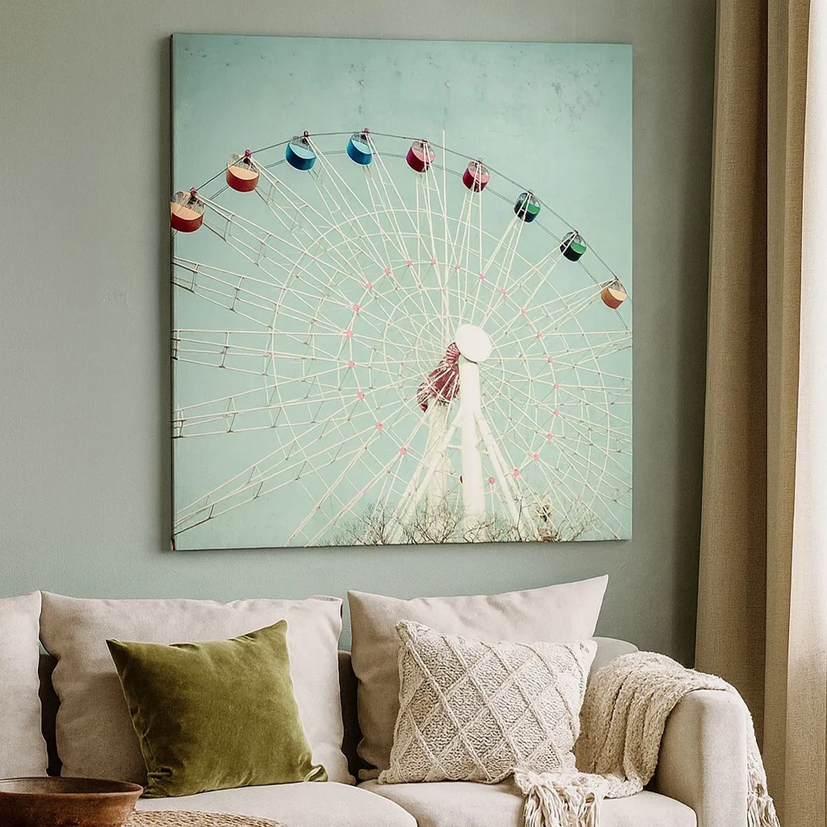 Impression sur toile - Image sur toile - Nous vous invitons à vous amuser - 30x30 cm