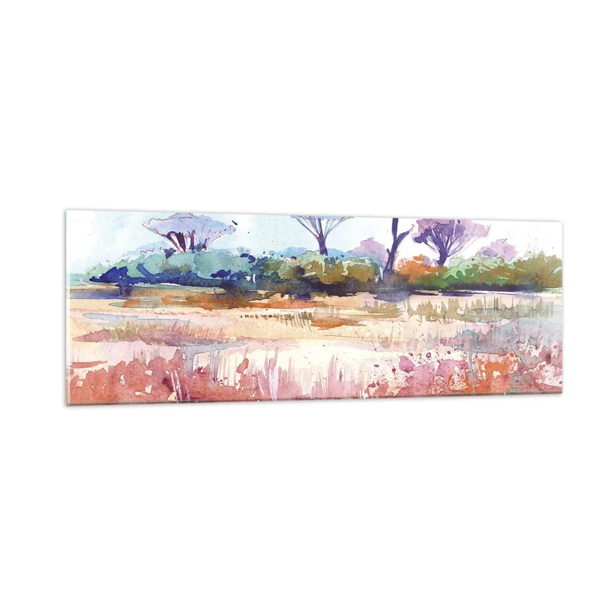 Impression sur verre - Image sur verre - Couleurs de savane - 90x30 cm