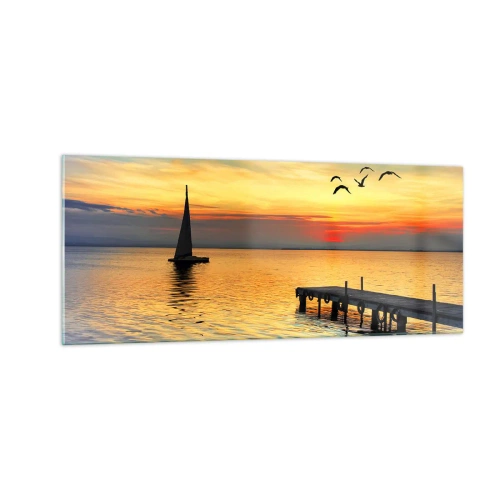 Impression sur verre - Image sur verre - Le soir revient - 100x40 cm