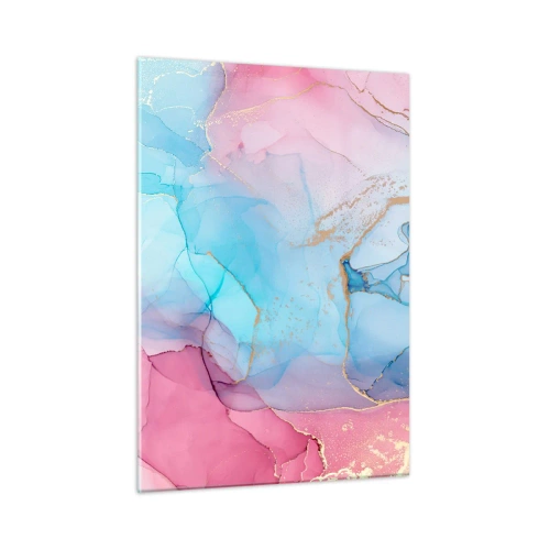 Impression sur verre - Image sur verre - Rencontre et interpénétration - 50x70cm - Rencontre et mélange - Décoration murale moderne pour le salon et la chambre ARTTOR