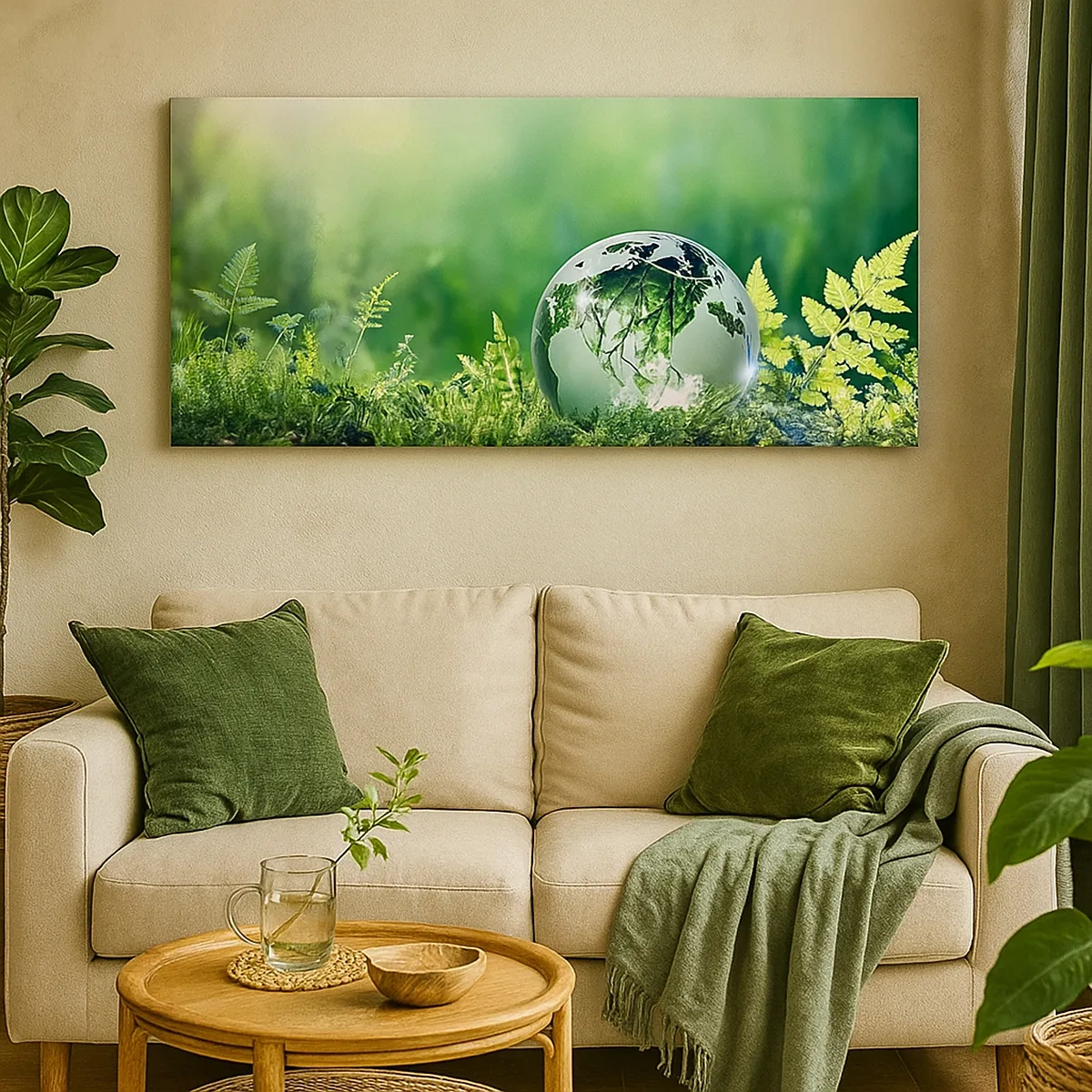 Impression sur toile - Image sur toile - La planette verte - 30x30 cm