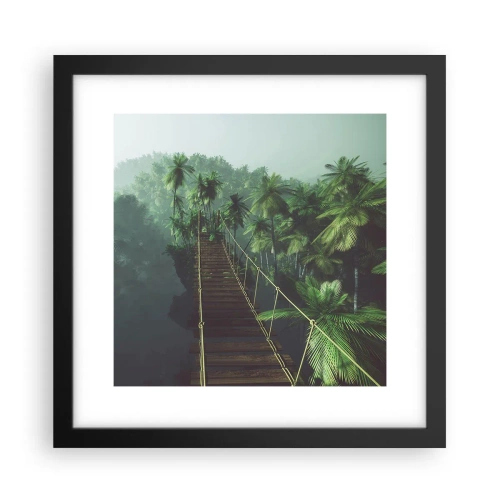 Affiche dans un cadre noir - Poster - Au fil de la verdure - 30x30 cm