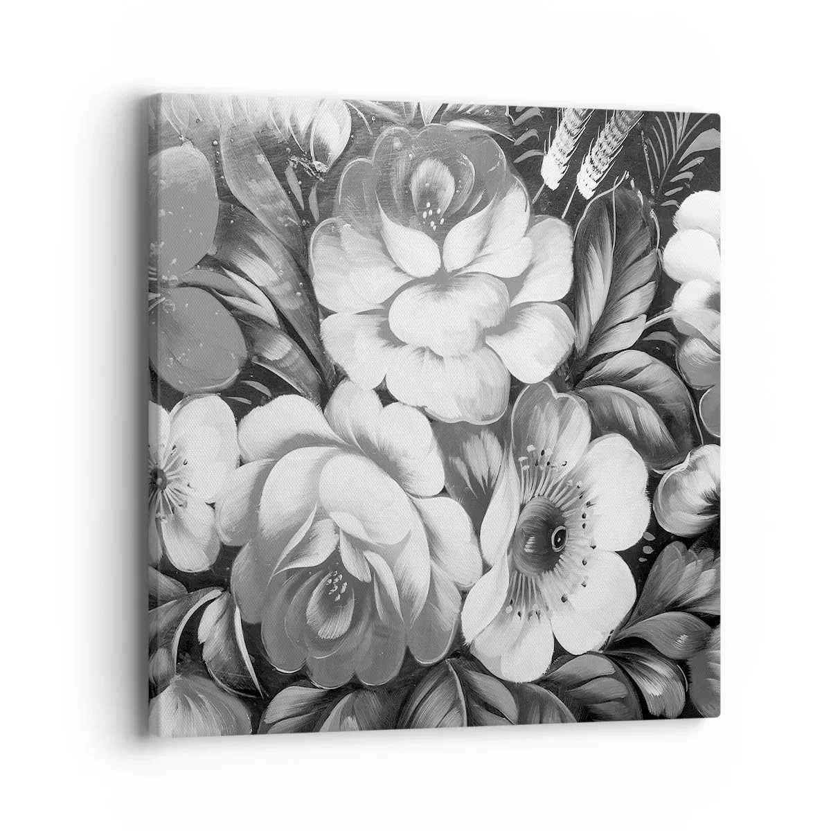 Impression sur toile - Image sur toile - Belle même en gris - 40x40 cm