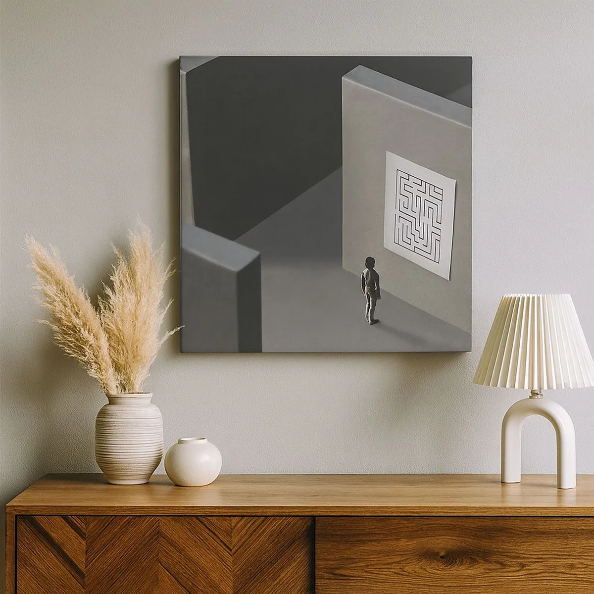 Impression sur toile - Image sur toile - Mais où suis-je? - 30x30 cm