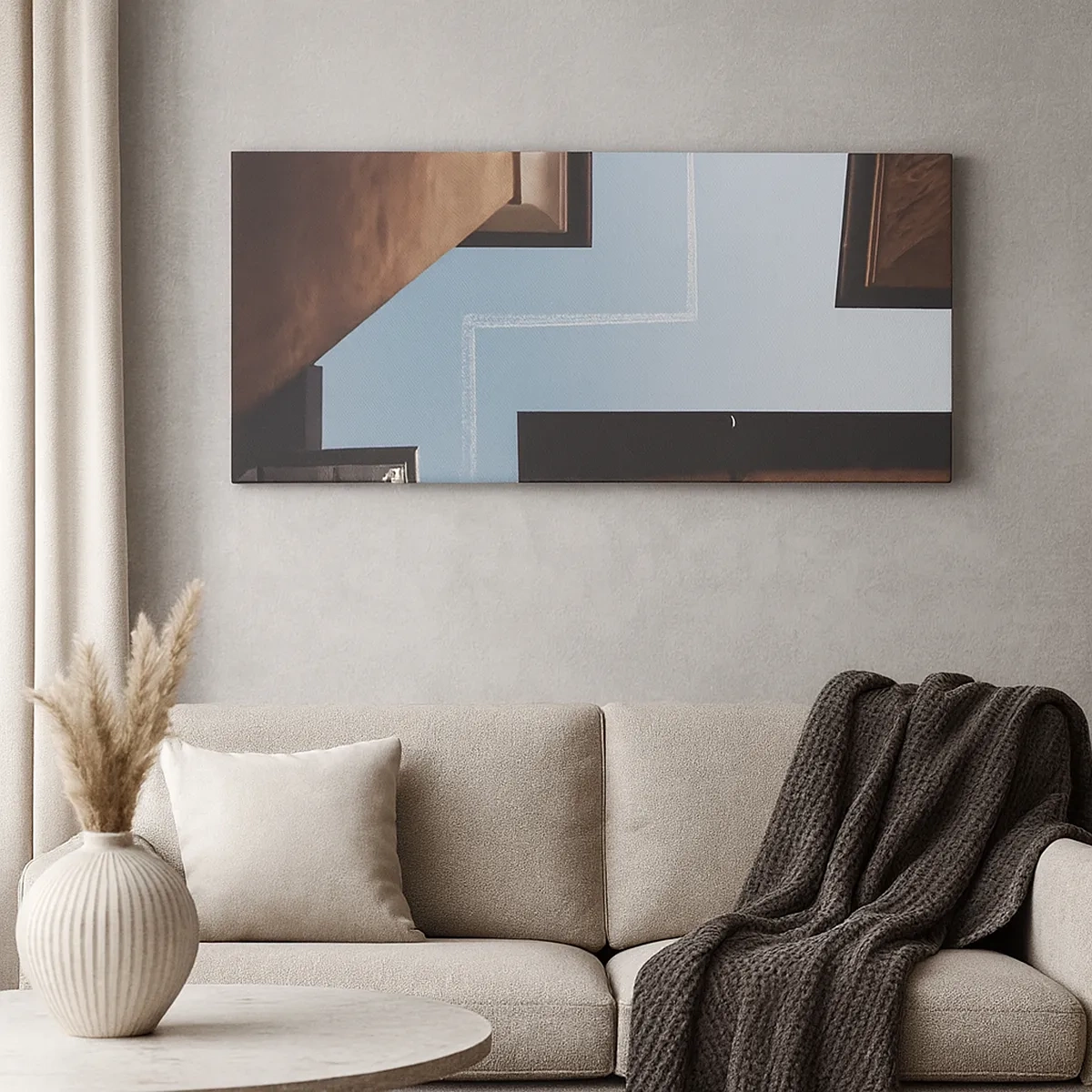 Impression sur toile - Image sur toile - Au-dessus du labyrinthe de la ville - 30x30 cm