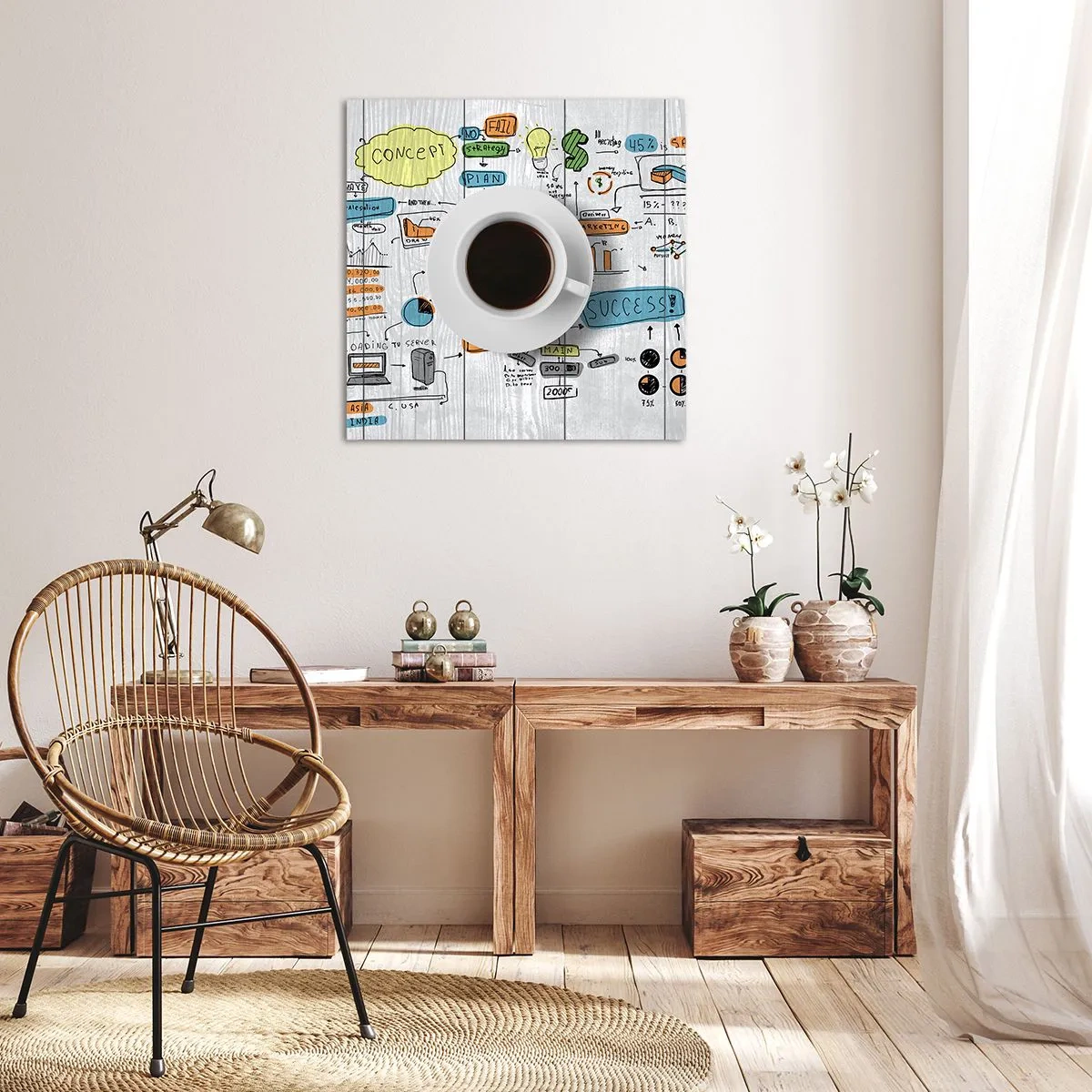 Impression sur toile - Image sur toile - Il est temps de faire une pause - 60x60 cm