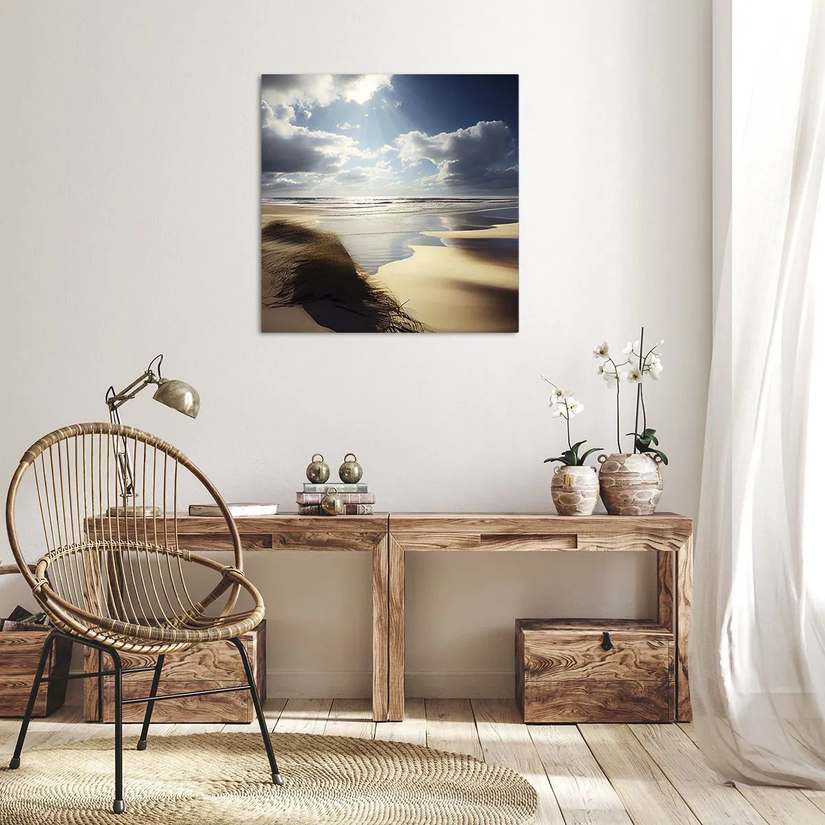 Impression sur toile - Image sur toile - Plage, plage sauvage - 50x50 cm