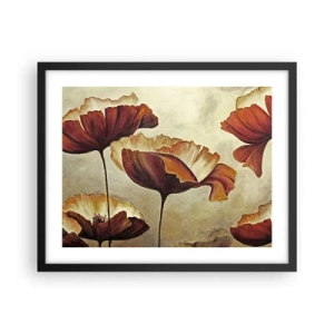 Affiche dans un cadre noir - Poster - À la lisière des champs - 50x40 cm