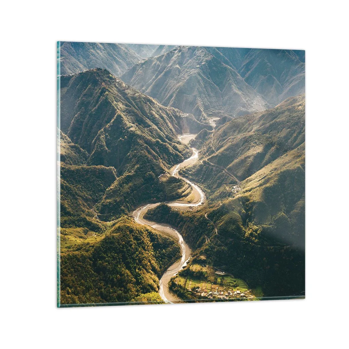 Impression sur verre - Image sur verre - Directement du coeur des montagnes - 70x70 cm