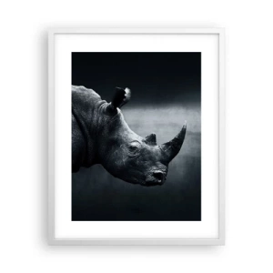 Affiche dans un cadre blanc - Poster - Le profil droit - 40x50 cm