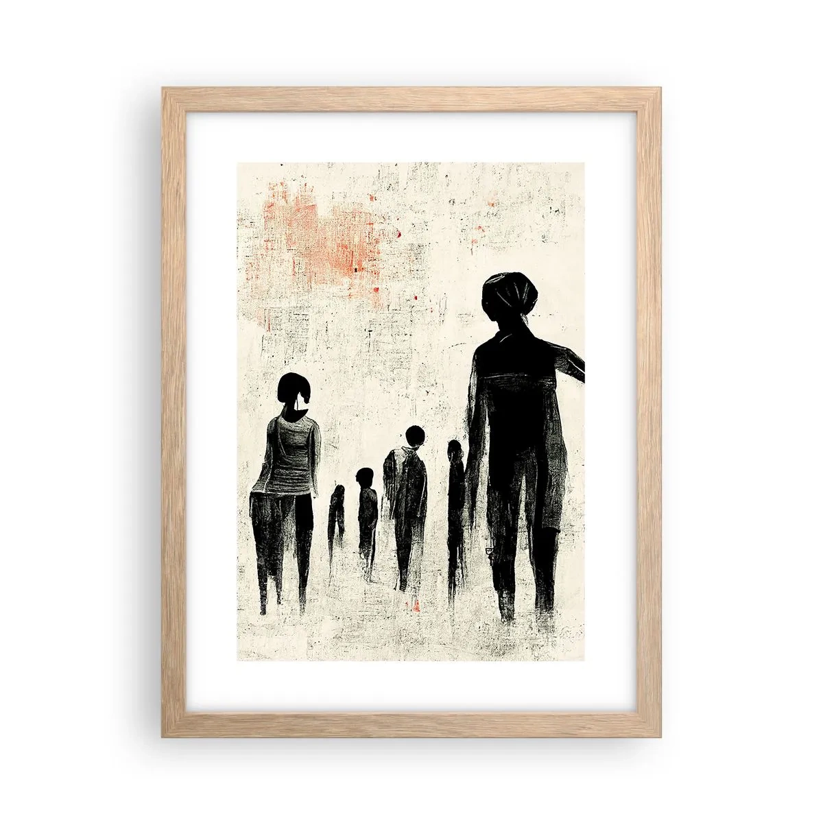 Affiche dans un chêne clair - Poster - Contre la solitude - 30x40 cm