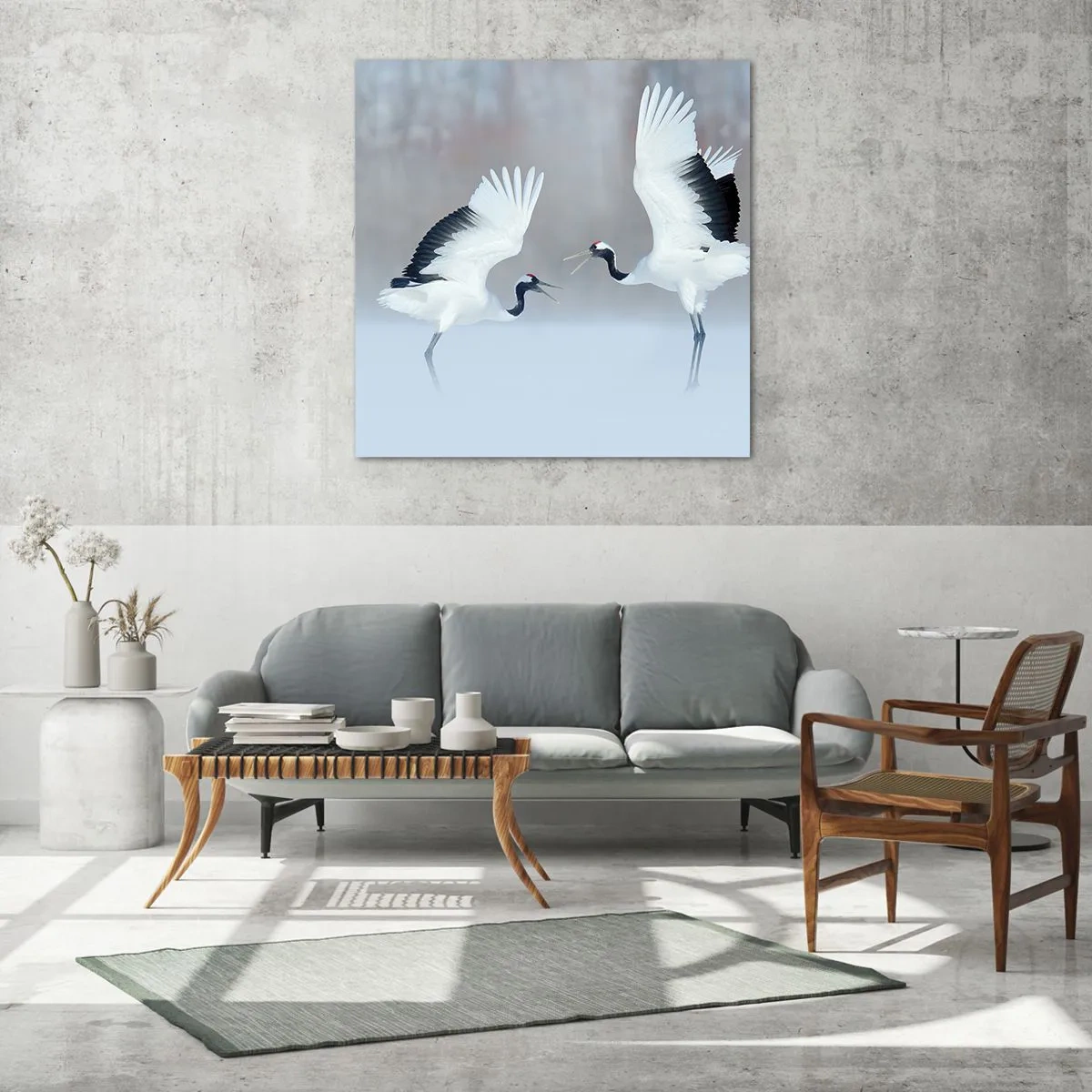 Impression sur verre - Image sur verre - Danse dans le brouillard - 30x30 cm