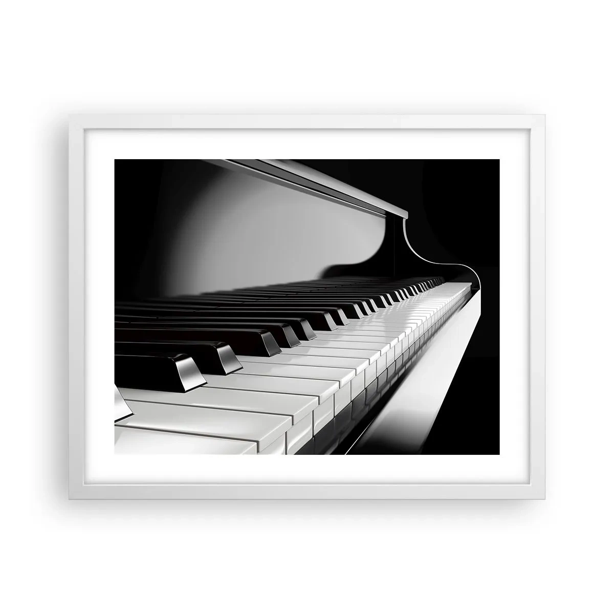 Affiche dans un cadre blanc - Poster - Harmonie des formes et des couleurs - 50x40 cm