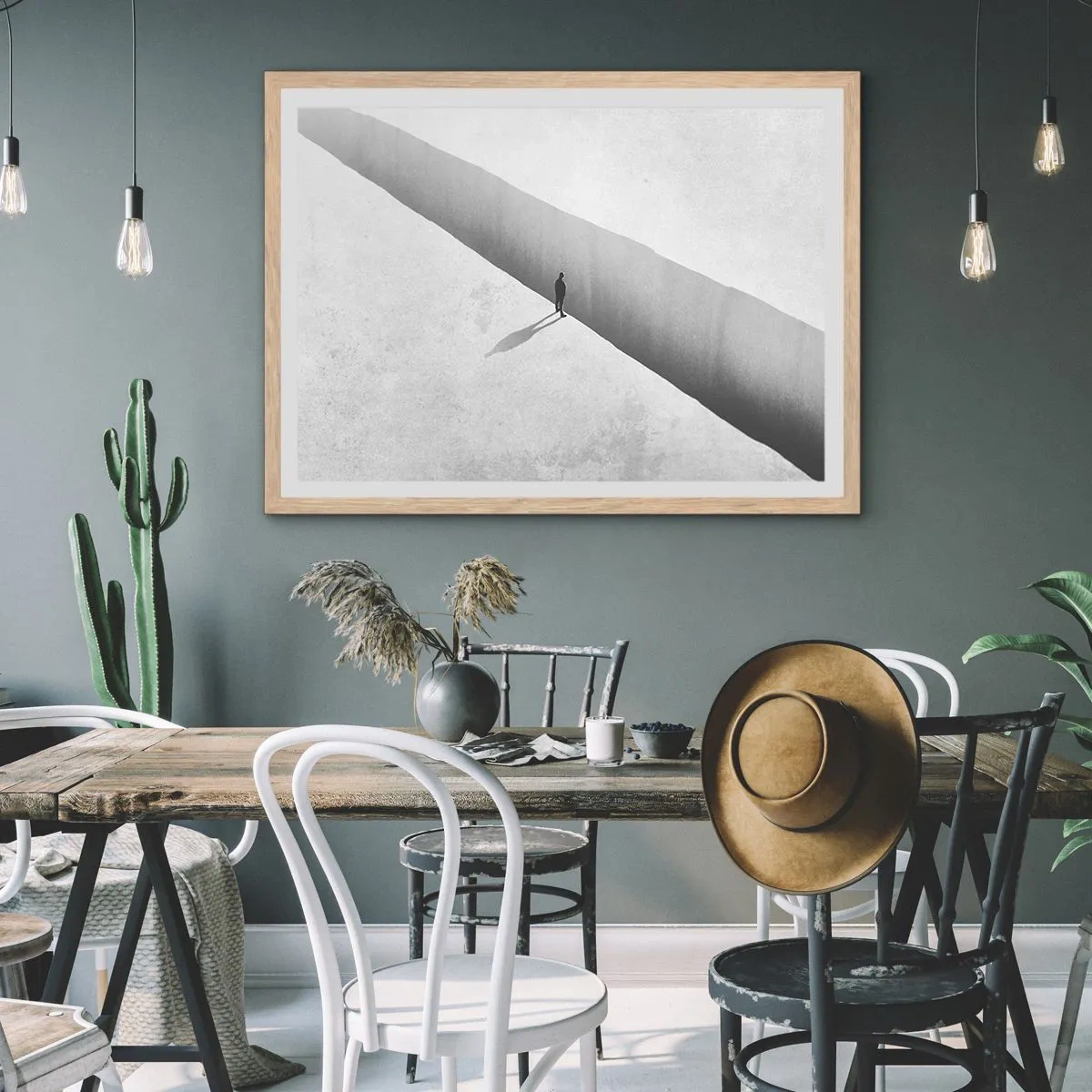 Affiche dans un chêne clair - Poster - Un objectif clair - 50x40 cm