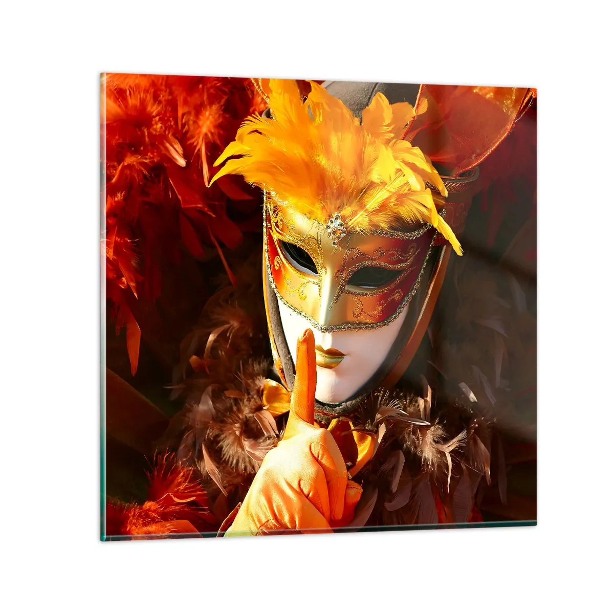 Impression sur verre - Image sur verre - Le secret est une partie du jeu - 60x60 cm