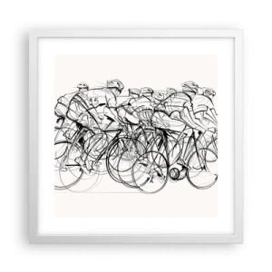 Affiche dans un cadre blanc - Poster - Ensemble en équipe - 40x40 cm