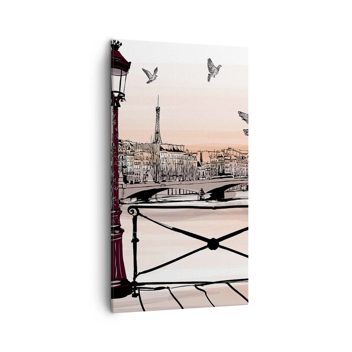 Impression sur toile - Image sur toile - Sur les toits de Paris - 45x80 cm