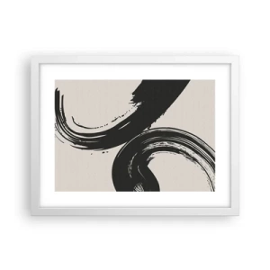 Affiche dans un cadre blanc - Poster - Balayage circulaire - 40x30 cm