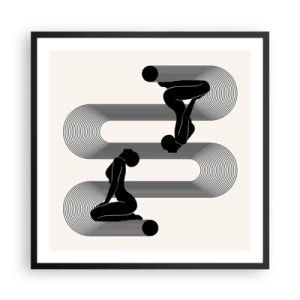 Affiche dans un cadre noir - Poster - Symétrie sensuelle - 60x60 cm