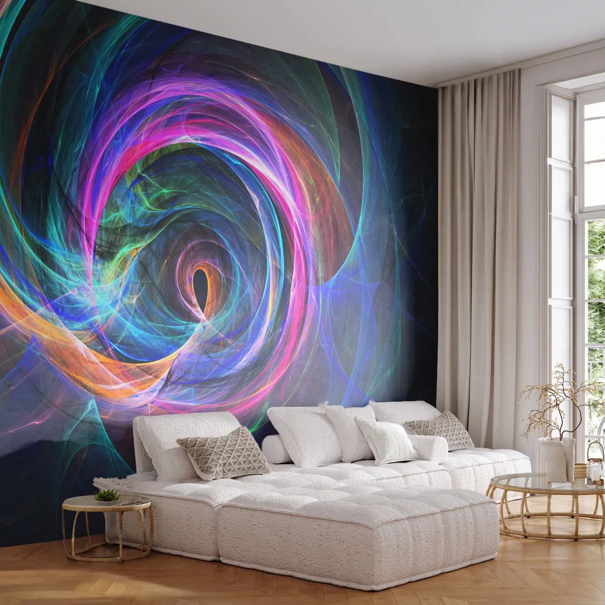 Papier Peint Photo Standard Eco - Où m'emmènes-tu ? - Abstraction, Morceau, Vortex - 200x140 cm