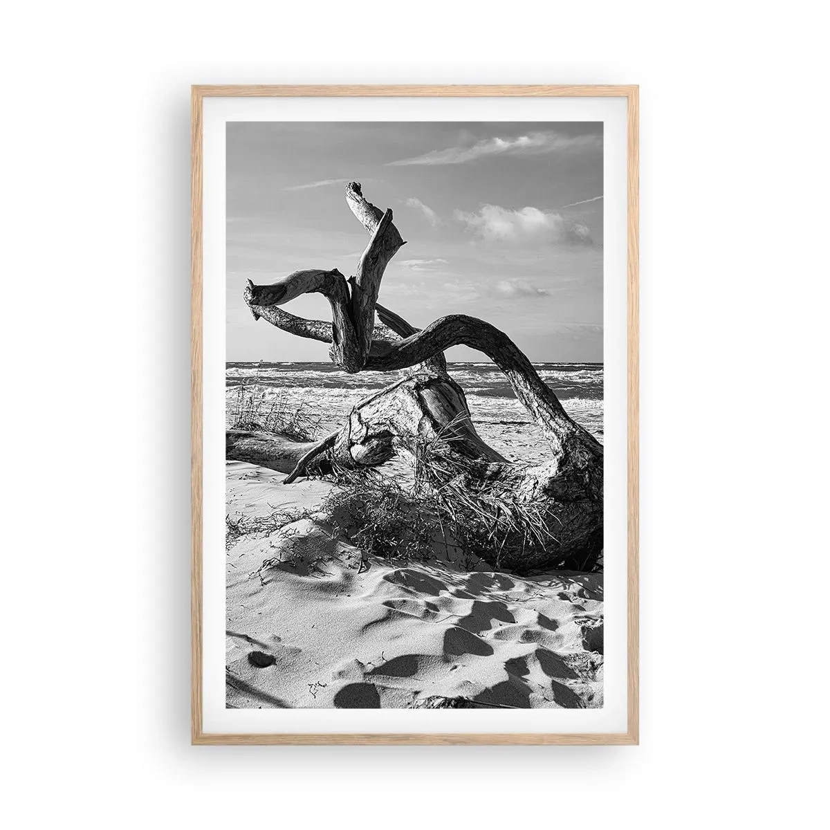 Affiche dans un chêne clair - Poster - Sculpture marine - 61x91 cm