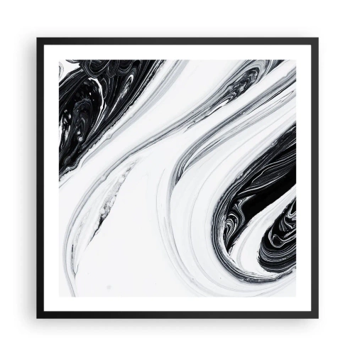 Affiche dans un cadre noir - Poster - Une combinaison d'opposés - 60x60 cm
