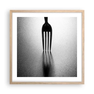 Affiche dans un chêne clair - Poster - Lumière et ombre - 50x50 cm