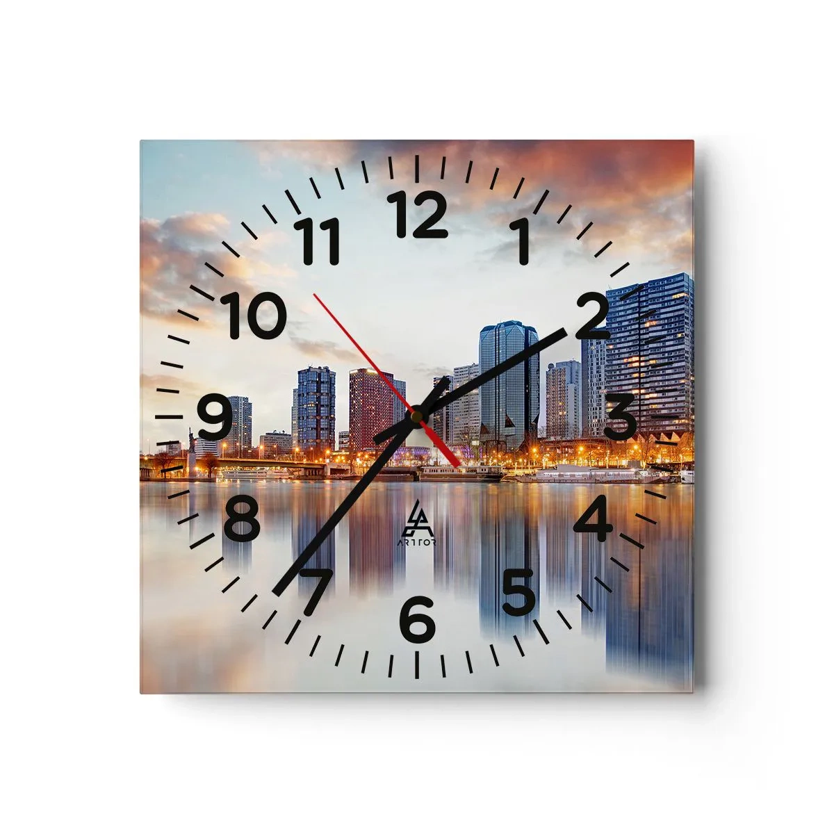 Horloge murale - Pendule murale - La tranquillité monumentale de Paris - 40x40 cm