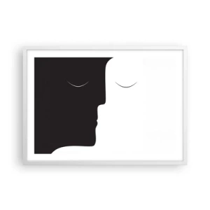 Affiche dans un cadre blanc - Poster - Unité des contraires - 70x50 cm