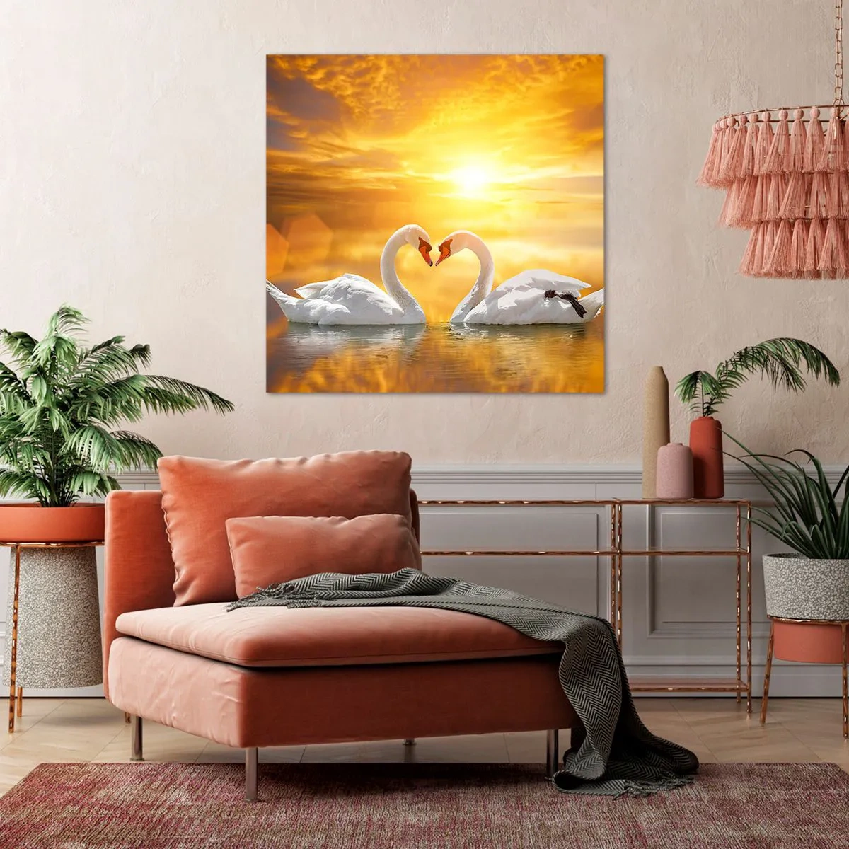 Impression sur toile - Image sur toile - Le coeur est le plus beau mot du monde… - 40x40 cm